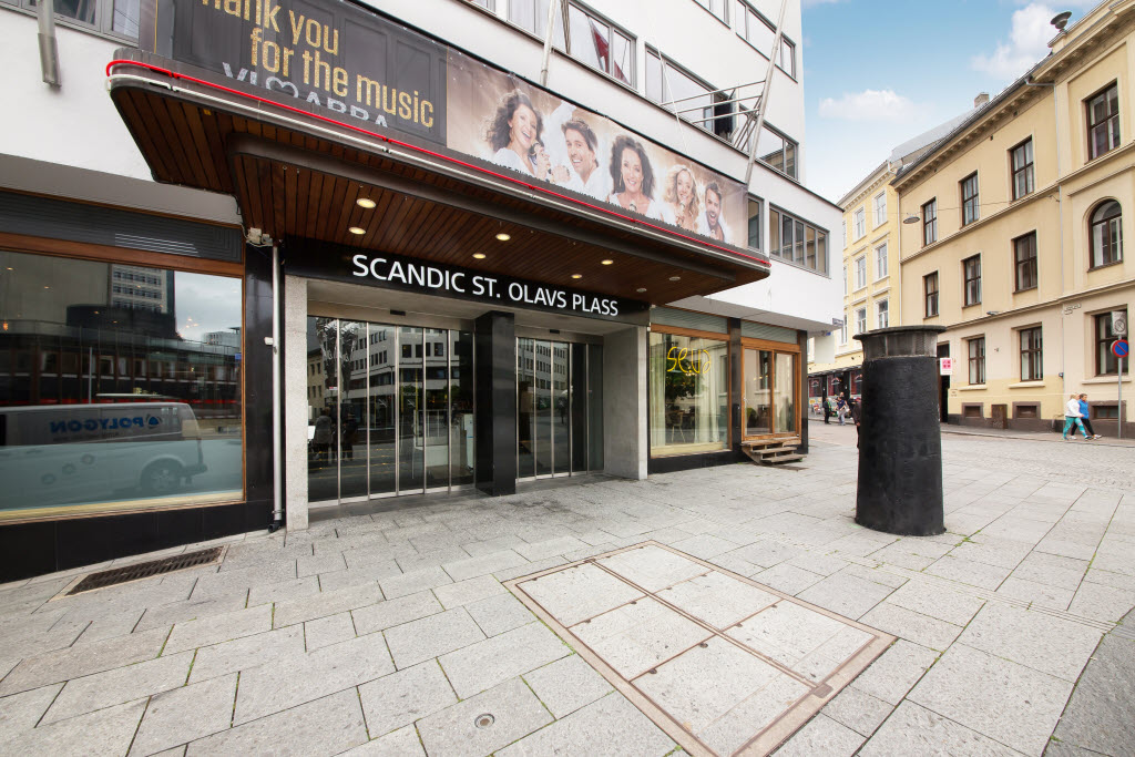 Copyright: Scandic St. Olavs plass. Tord-Erik Andresen.
Hotellfasade og hovedinngang, Scandic St. Olavs plass